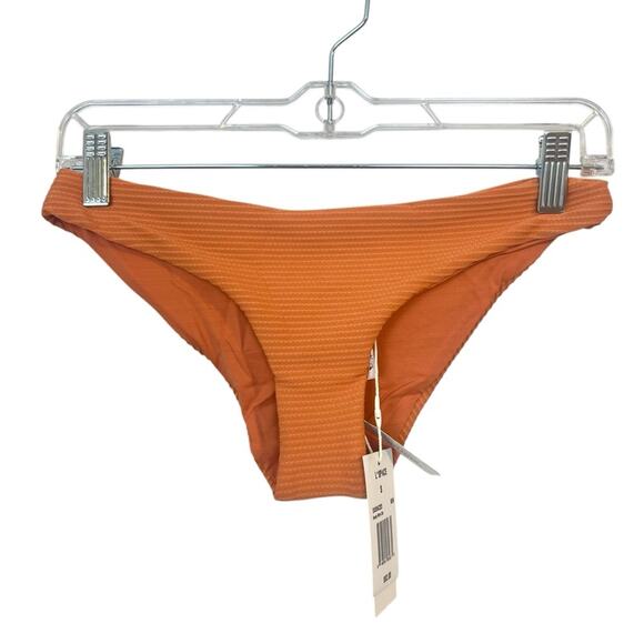 NWT l*space Sandy Bikini Bottom in Sienna sz M Ribbed Eco Chic Repreve Boho - Picture 4 of 9